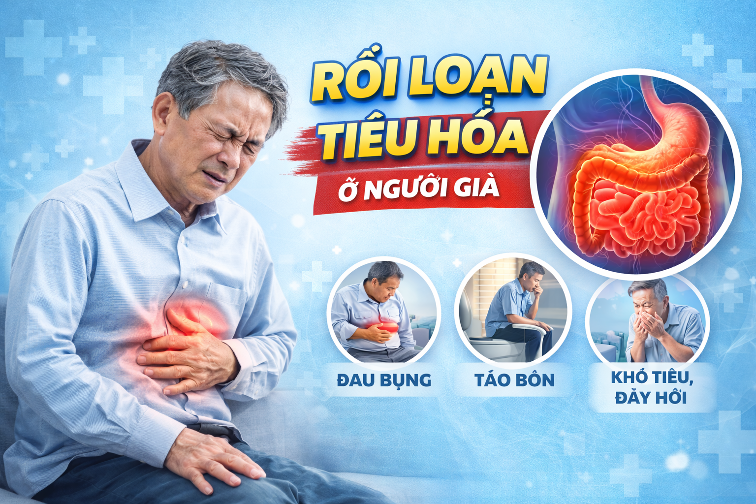 Người lớn tuổi và vấn về tiêu hóa